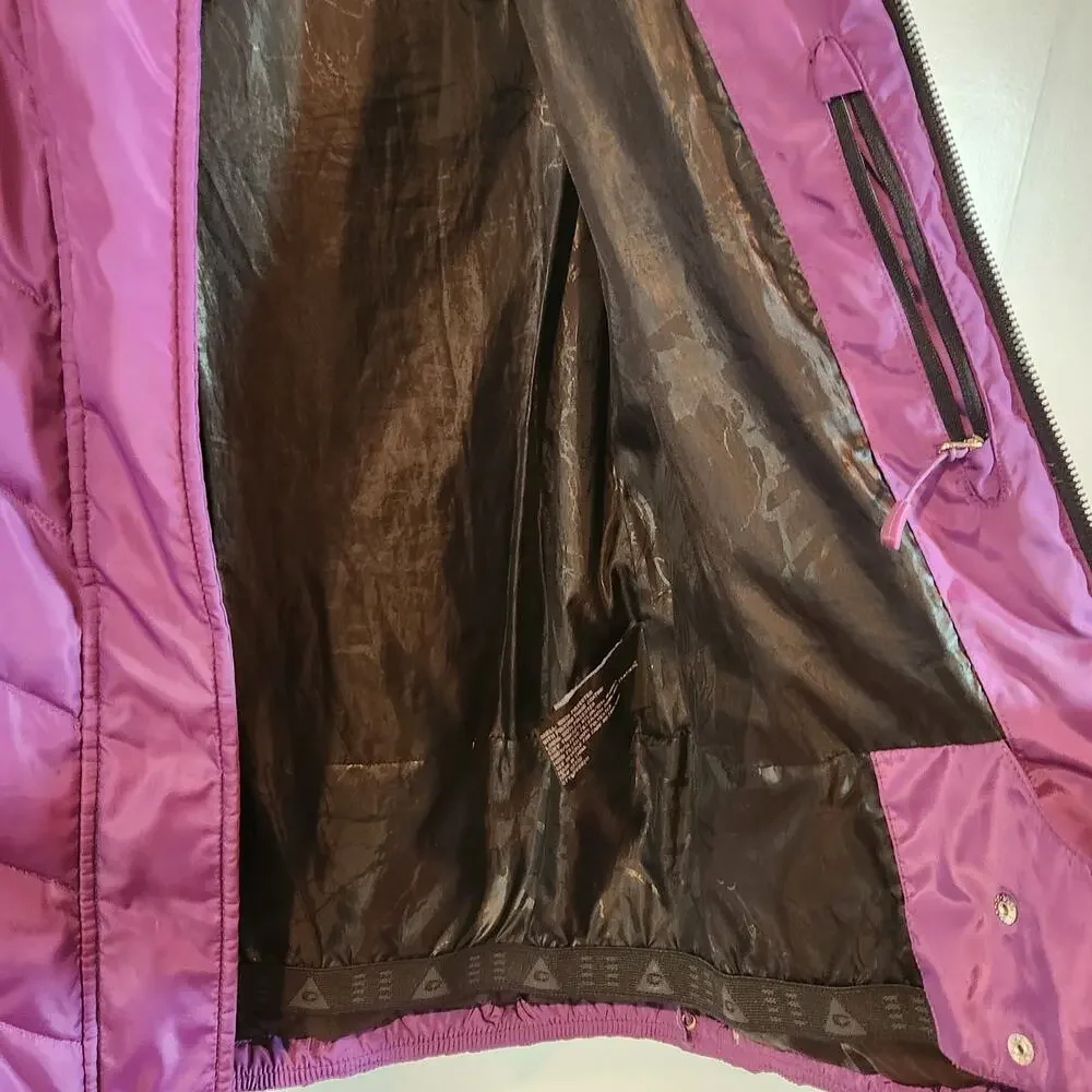 Gerry's‎ Waist Puffer Coat Purple Hooded Jacket Outdoors Outerwear Size Small